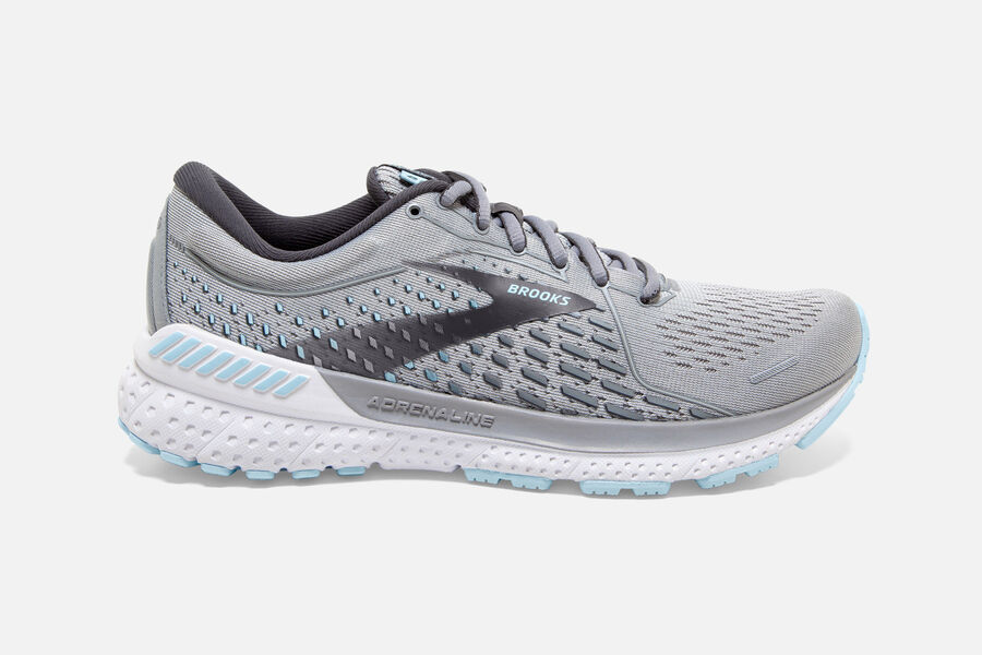 Brooks Running Shoes - Adrenaline GTS 21 Road Womens - Grey - PHX-273458